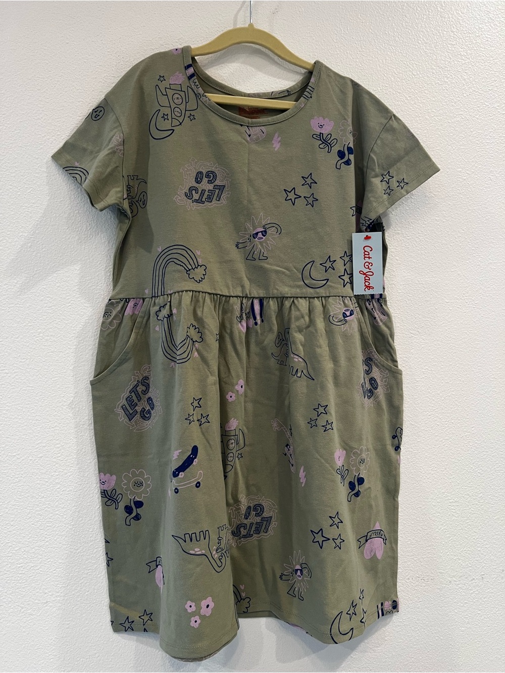 Cat & Jack Girl Dress With Pockets- Size L (10/12)